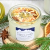 ~PŮLNOČNÍ ZÁZRAK~ Vánoční sójová svíčka zdobená pomerančem • kadidlo a pomeranč, 225 ml