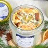 ~PŮLNOČNÍ ZÁZRAK~ Vánoční sójová svíčka zdobená pomerančem • kadidlo a pomeranč, 350 ml