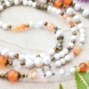 ~SLUNCE V DUŠI~ Jedinečný perlový náhrdelník s vážkou, karneolem, achátem a magnezitem