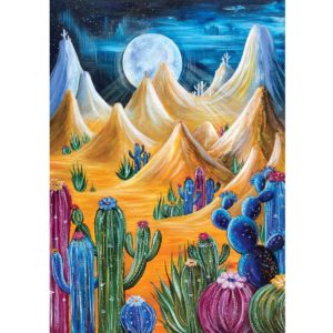 Autorský ilustrovaný plakát Šepot pouště