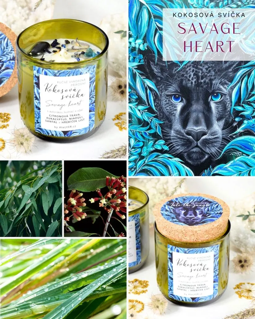 Vizuální představa vonné kompozice v této svíčce