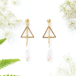 Zlaté náušnice z chirurgické oceli Elements Simple Air