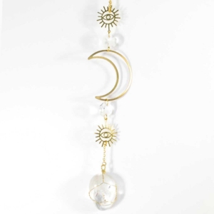 Lapač Slunce Moon s křišťálem