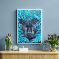 Autorský ilustrovaný plakát Savage heart, A3