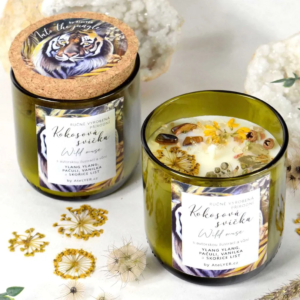 Přírodní kokosová svíčka Wild muse, designová kolekce