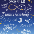 Autorský ilustrovaný plakát přání Infinity