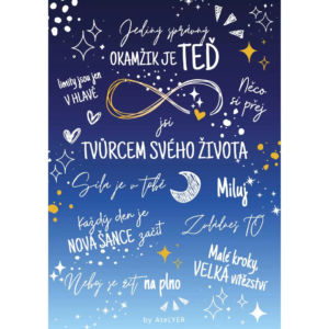 Autorský afirmační plakát Infinity