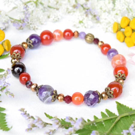 Náramek z minerálů Elements Fire