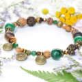 Rudraksha náramek z minerálů Jungle, spirála