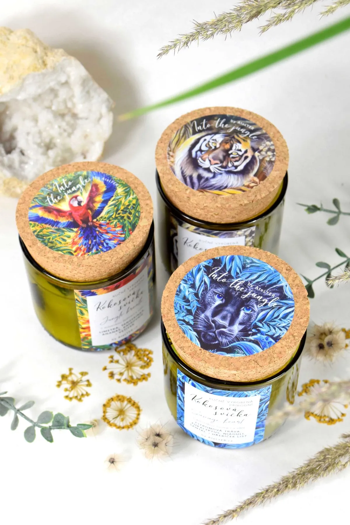 Přírodní kokosové svíčky Into the Jungle