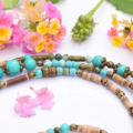Boho náhrdelník z minerálů a kokosového dřeva Bohemian whispers 5