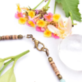 Boho náhrdelník z minerálů a kokosového dřeva Bohemian whispers
