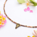 Boho náhrdelník z minerálů a kokosového dřeva Bohemian whispers 3