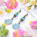 Boho náušnice z minerálů Bohemian whispers