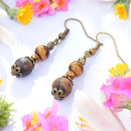 Náušnice z minerálů Born to be free