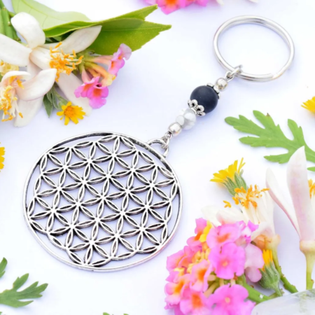 Originální přívěsek na klíče květ života Jin a Jang
