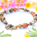 Rudraksha náramek z minerálů Born to be free, liška