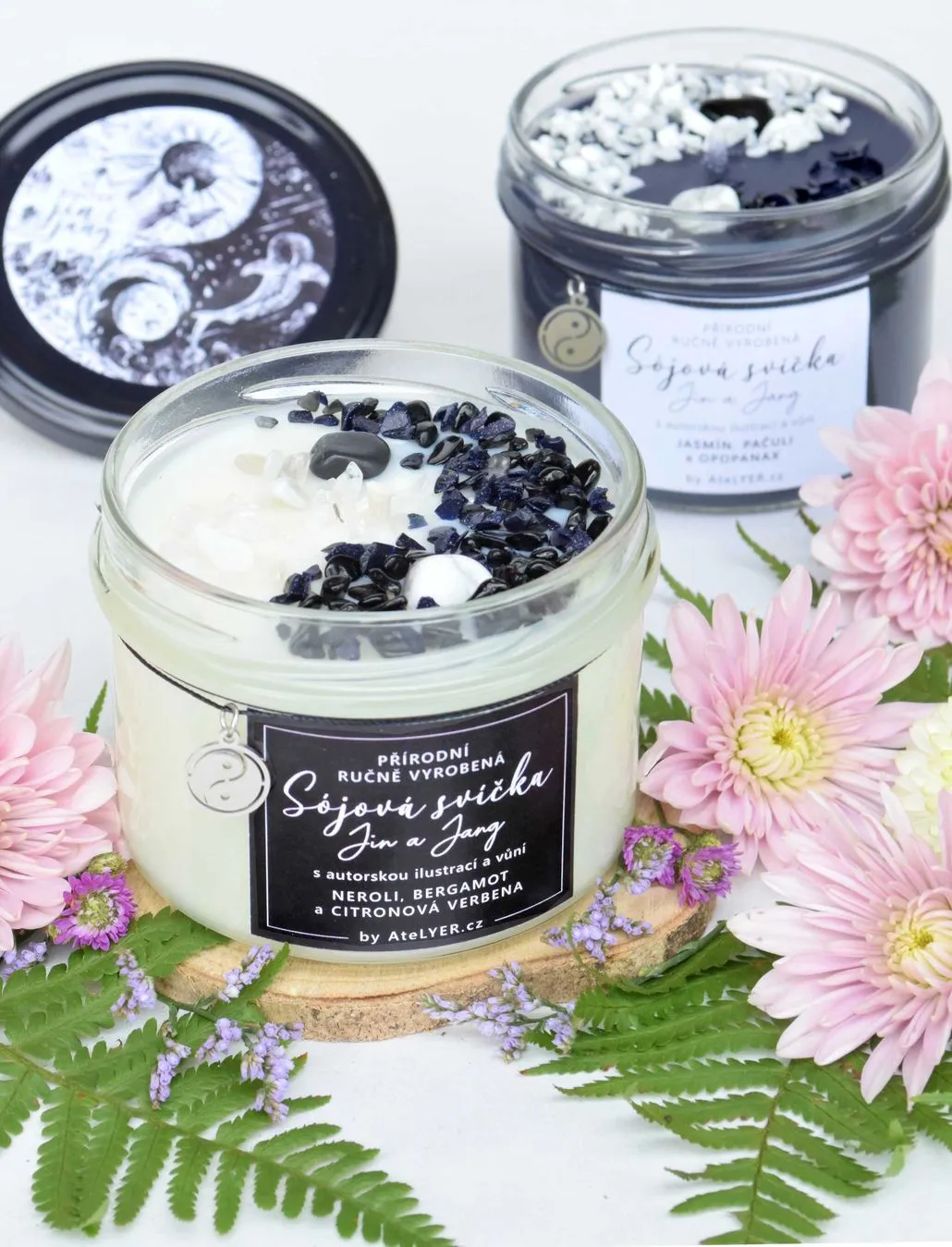 Přírodní sójové svíčky Jin a jang AteLYER