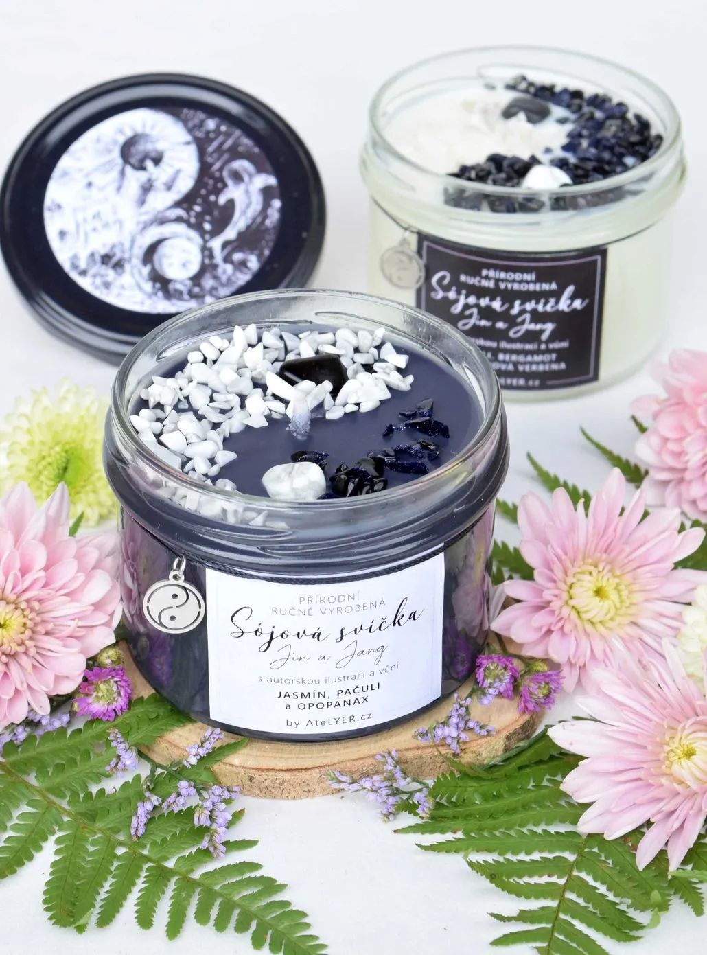 Přírodní sójové svíčky Jin a jang AteLYER