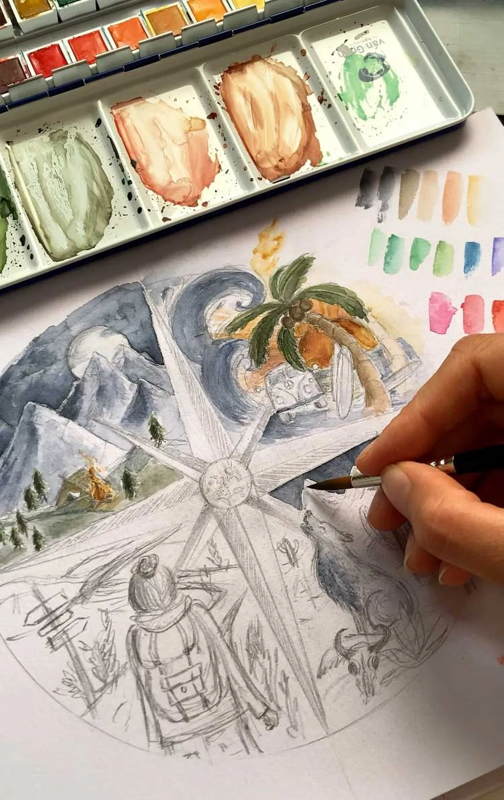 Vlastní malba na přírodní sójové svíčky kolekce Born to be free