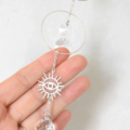 Stříbrný lapač Slunce Trinity s Feng shui křišťály 2