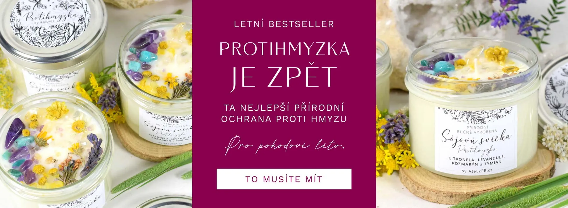 Sójové svíčky proti hmyzu