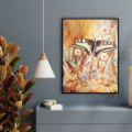 Autorský tisk Chrysalis, ukázka rámování