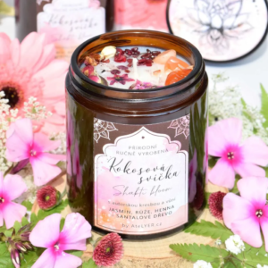 Přírodní kokosová svíčka svíčka Shakti bloom
